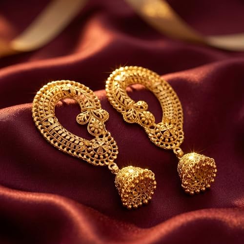 Image of JFL - Jewellery for Less Gold Plated Copper Earrings For Women