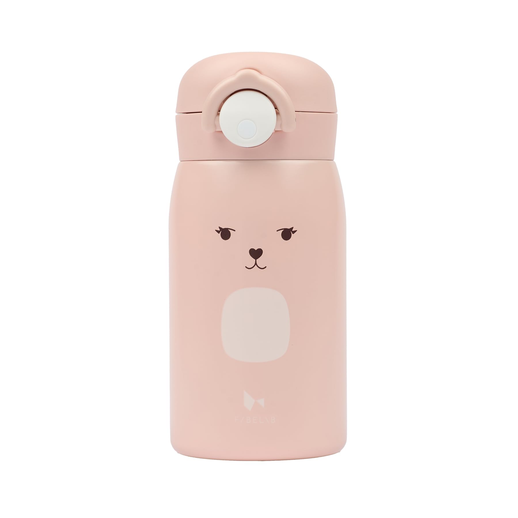 Fabelab Gourde Enfant 320 ml | Lapin Acier Inox Sans BPA | Anti-Fuite Ecole | Bouteille d'Eau