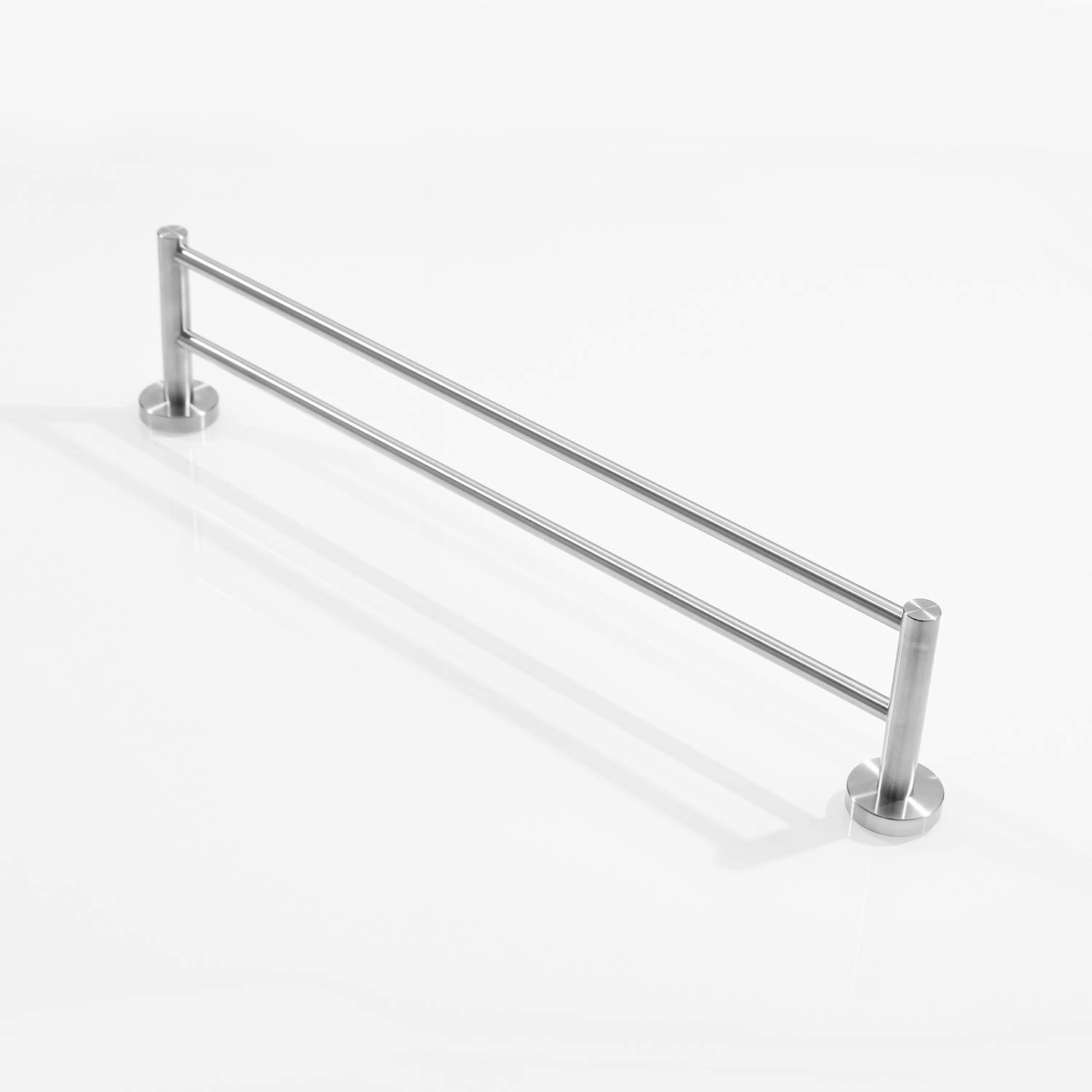 40cm Porte-Serviettes en Acier Inoxydable, Porte-Serviettes de Salle de Bain à Double Bras Support Mural de Fixation en Nickel brossé