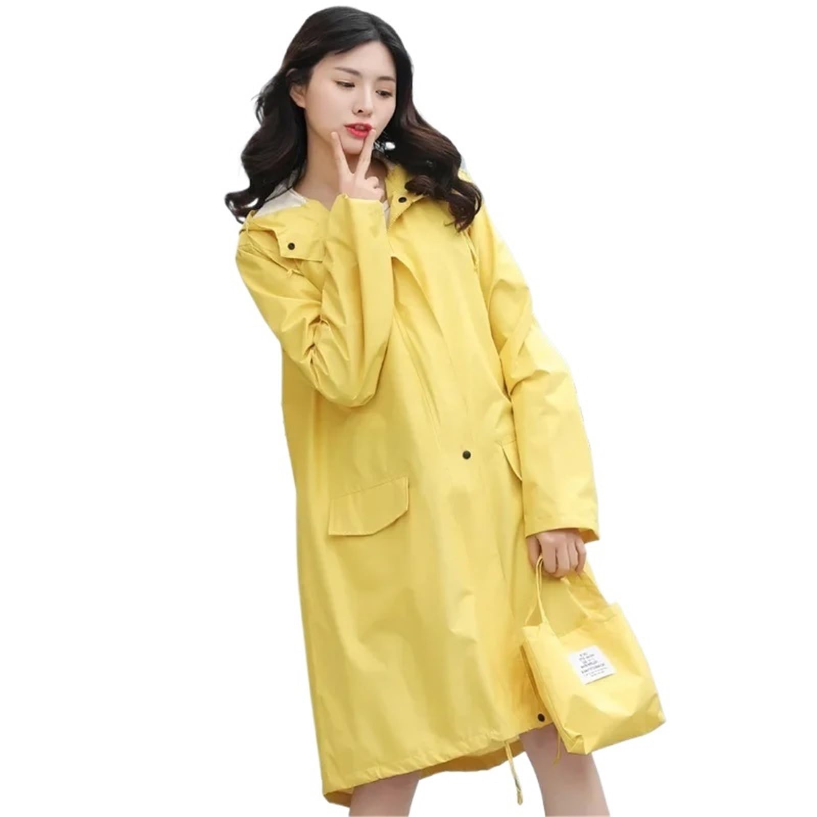 Poncho Antipioggia Traspirante da Donna, Lungo, Impermeabile, con Tasca, for Esterni