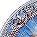 Design Toscano GM1013 Tiffany's Holy Dove of Peace Art Glass Round Suncatcher Window Panel, 6 inches wide, 6 inches tall, Stained Glass, Blue Enamel