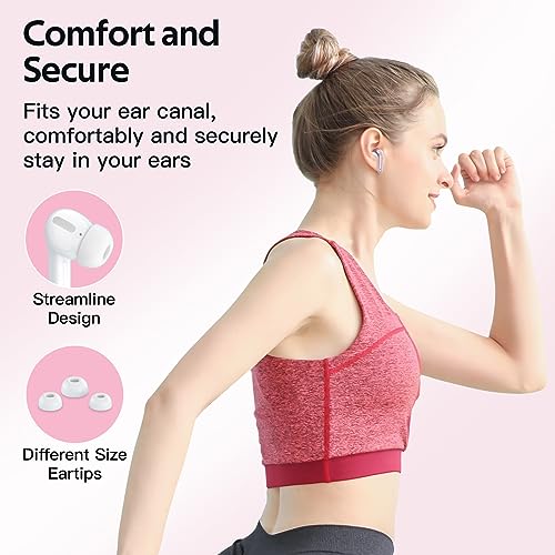 undefined TAGRY Bluetooth Headphones True Wireless Earbuds 60H Playback LED Power Display Earphones with Wireless Charging Case IPX5 Waterproof in-Ear Ear buds with Mic for TV Smart Phone Laptop Computer Sports の商品画像 6
