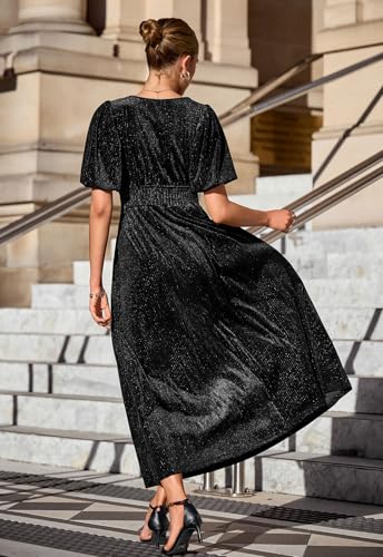 Image of Maxigerui Women's Velvet Maxi Dress Formal Dresses for Wedding Guest Dress
