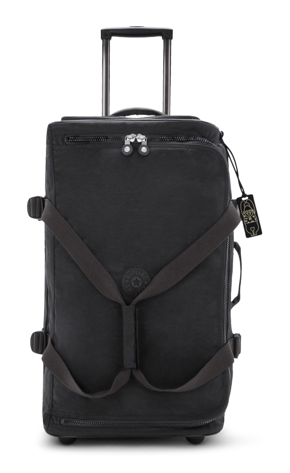 Kipling TEAGAN M Medium wheeled duffle, Upright, Black Noir (Black)