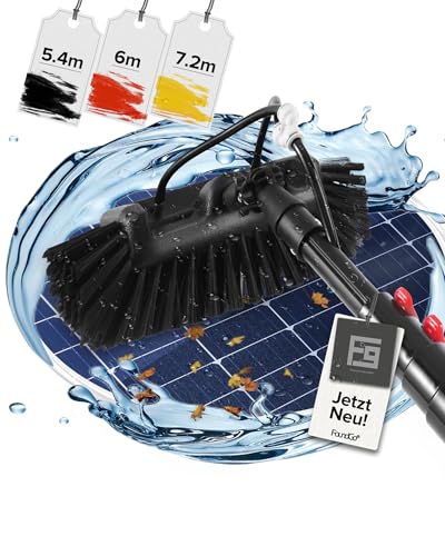 FoundGo Perche Telescopique Nettoyage [5.4m télescopique] avec Brosse à 5 côtés Brosse Nettoyage...