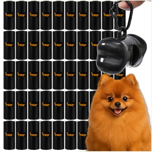 Sacchetti per escrementi per cani extra forti e antistrappo, 1000 pezzi + dispenser con moschettone – grandi 22 x 30 cm, a prova di perdite e odori, per cani di piccola e grande taglia – sacchetti per