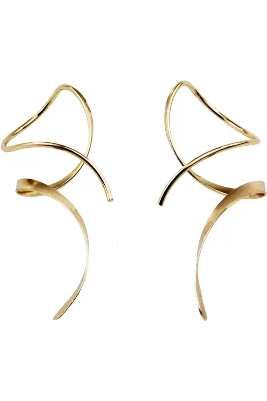 MEINESQIS Earrings for Women Spiral threader earrings 14K...