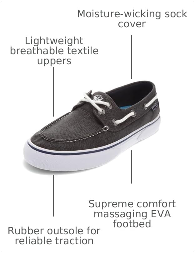 Image of DOCKERS Mens Rowe Canvas Boat Shoe