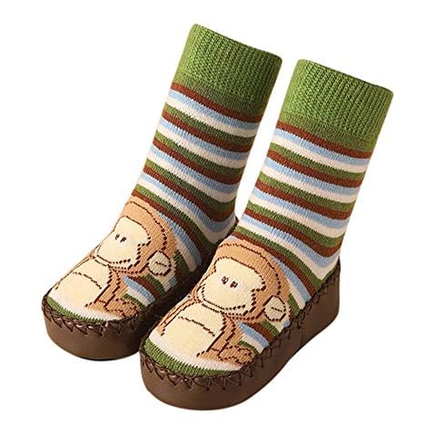Zerototens Easter Baby Floor Socks,Kids Infant Toddler Kids Boys Girls Cartoon Animals Print Anti-Slip Knitted Boots Socks Thermal Fleece Slipper Socks 1-3 Years Old Cover
