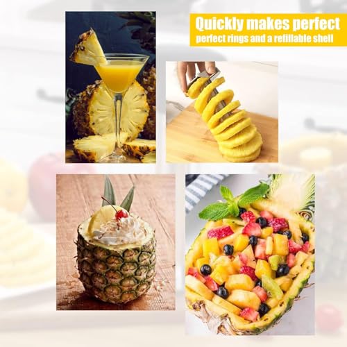Image of Stainless Steel Julienne Vegetable Peeler Multi-Functional Fruit & Veggie Shredder Slicer and Grater for Potatoes, Carrots, Cucumbers (Pineapple Corer)