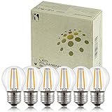 Keymit E26 Base G14 2W LED Small Globe Bulb 1.77 BY 3.07 IN - NOT A19 - Dimmable - 6Pack