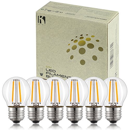 Keymit Latest Generation G45 2W LED Bulb 3-Way Dimmable Without Outdoor Dimmer,3 Brightness Levels (Low 10%, Medium 50%, High 100%) E26 Base Soft White Perfect for Outdoor String Lights 6Pack
