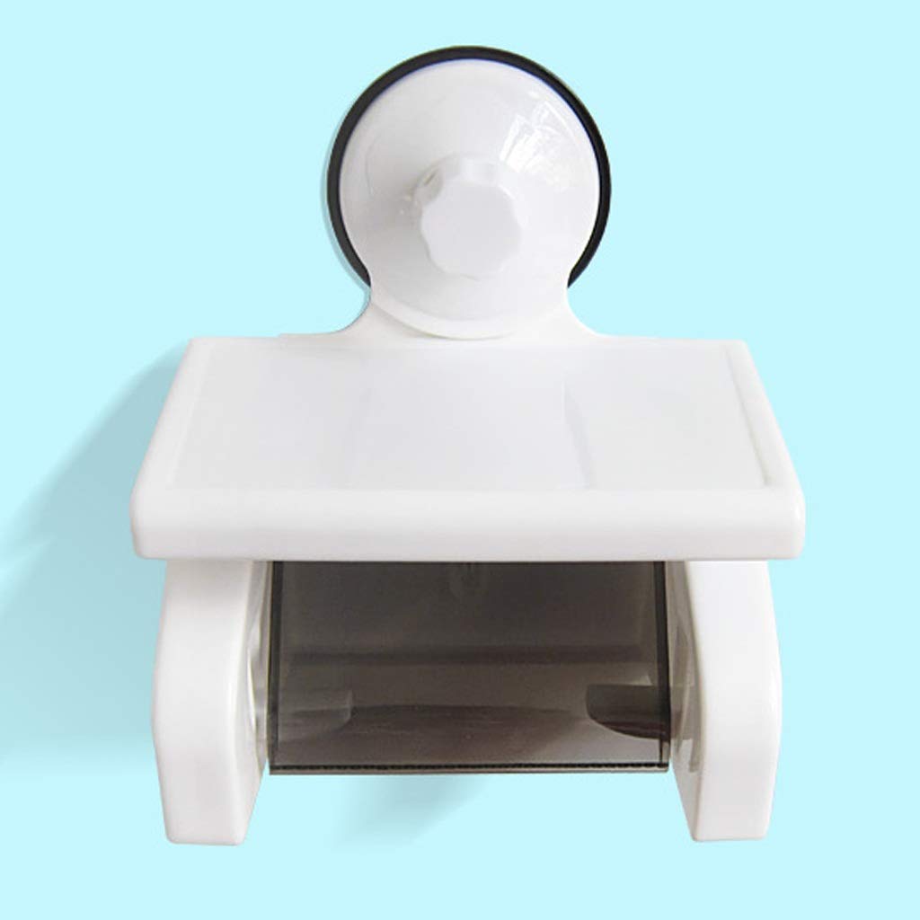 XYNSNDB Portarotolo di Carta igienica a Ventosa, Scatola di Carta in plastica, Supporto a Parete per Dispenser di Carta igienica Impermeabile con Funzione Muti