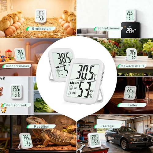 Thlevel 3X Mini LCD Digital Thermometer Temperatur Luftfeuchtigkeit Tester Hygrometer für Kühlschrank Aquarium -50°C~+70°C (3 PCS B) 3 Thlevel 3X Mini LCD Digital Thermometer Temperatur Luftfeuchtigkeit Tester Hygrometer für Kühlschrank Aquarium -50°C~+70°C (3 PCS B) – Bild 3