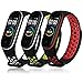 Yandu 3 Pezzi Cinturino per Mi Band 4/ Mi Band 3, Cinturino Silicone di Morbido Traspirante di Colorati per Xiaomi Mi Smart Band 4/3 (1PACK)