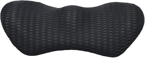 Miniatura 1 de couponhub Almohada de apoyo lumbar para trabajar, almohada de espuma viscoelástica negra para silla de oficina, almohada de respaldo de asiento de