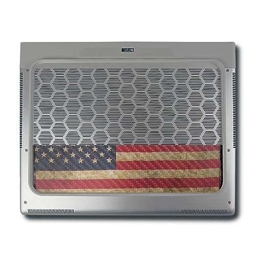 Image of MightySkins Carbon Fiber Skin Compatible with Alienware X16 R1 (2023) Full Wrap Kit - Vintage Flag | Protective, Durable Textured Carbon Fiber Finish | Easy to Apply & Change Styles | Made in The USA