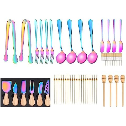 Yeeper cheese knife set rainbow 23pcs Cover