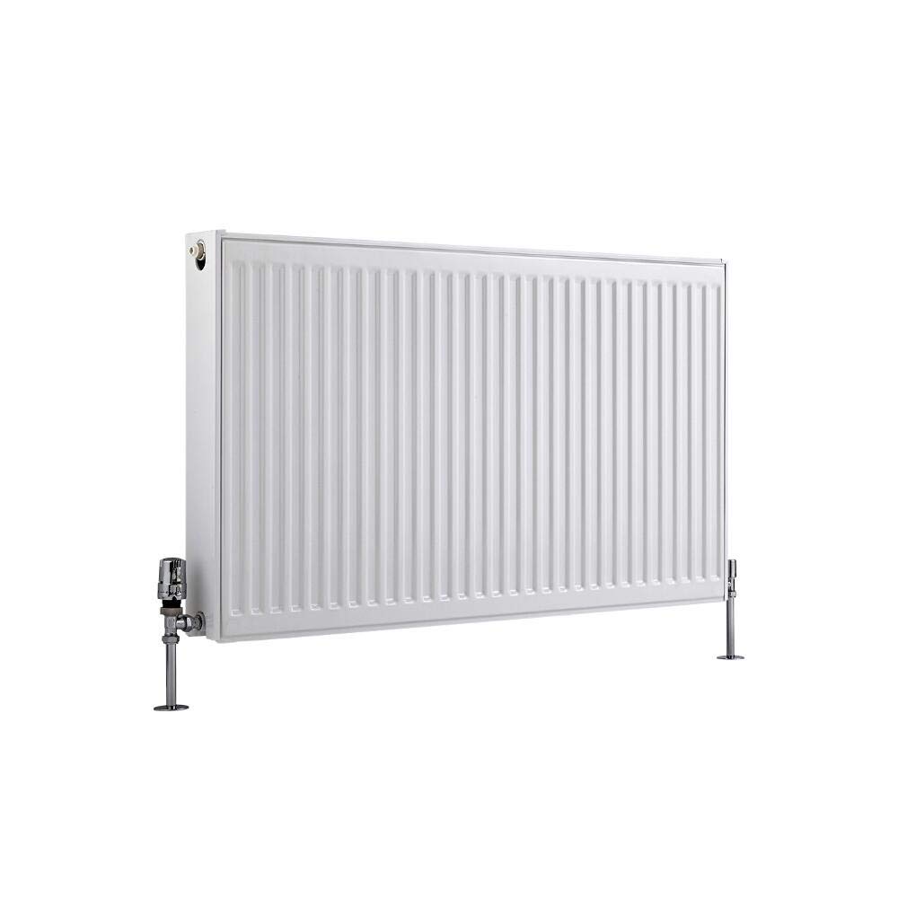 Milano White Compact Type 22 Horizontal Double Panel Convector Radiator - 600Mm X 1000Mm