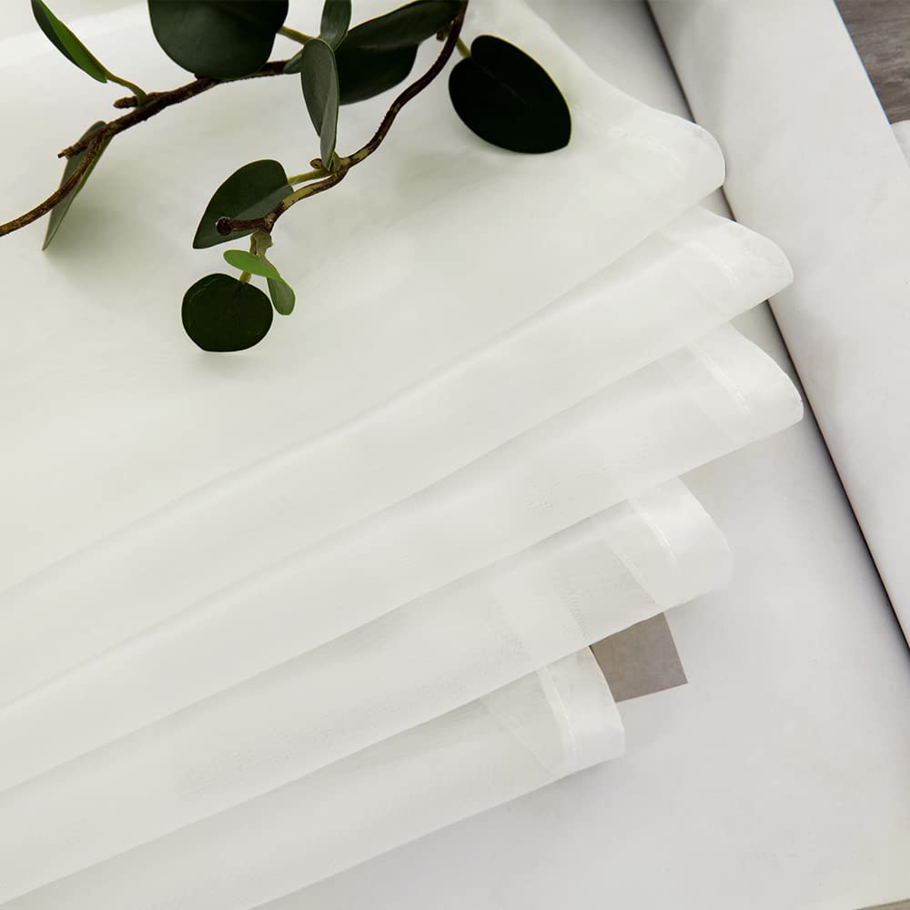MIULEE Tende Trasparenti Con Passanti Morbidi Finestre per Salotto Eleganti Soggiorno per Camera da Letto e Tende Cameretta Bambini 2 Pannelli 140x225cm Avario