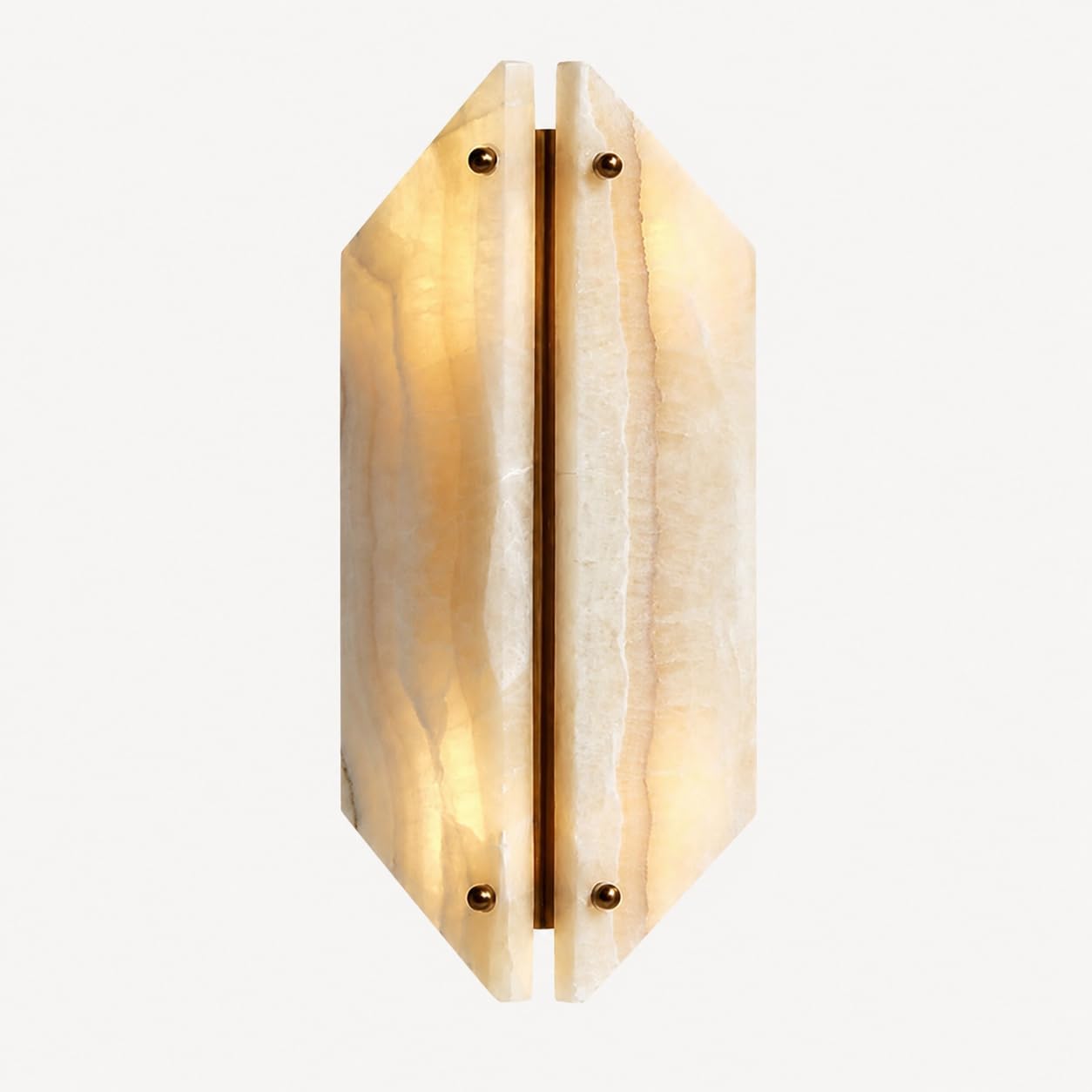 Alabaster Marble Wall Sconce, 11.81In Modern Natural Marble Vanity Light Hardwired Gold Wall Sconce Lighting Spanish Alabaster Stone Wall Lamps With 3000K LED For Living Room Bedroom Mirror Hallway