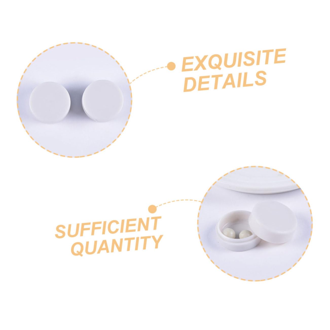 jojofuny 50pcs Box Rattle Rattles Noise Insert Rattle Inserts for Crochet Rattle Balls Inserts Noise Maker Insert Ball White Plastic