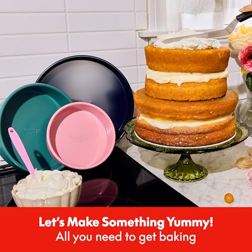 image for SO YUMMY by bella Round Cake Pan Set, Nonstick Coating & PFAS Free, Me