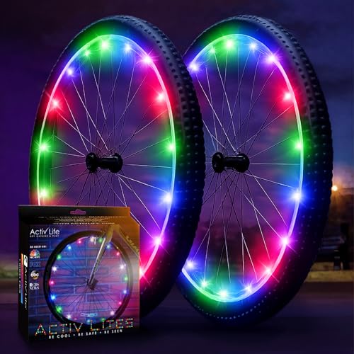 Activ Life 2-Tire Pack LED Bike Wheel Lights with Batteries...