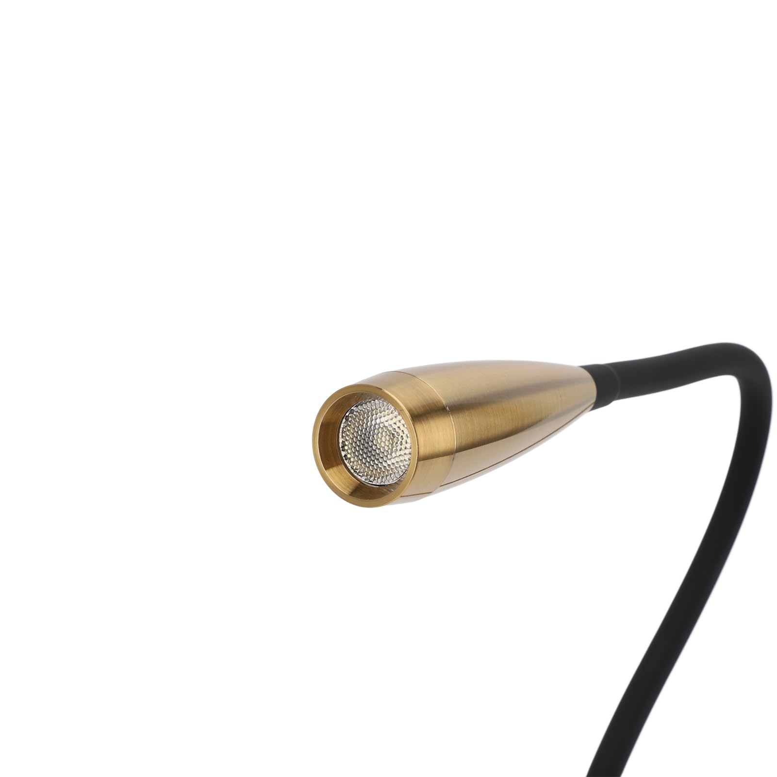 YWBL-WH Lámpara de Pared con Cuello de Cisne, Luz de Lectura LED de Aluminio con Cuello Flexible, 3W 200 Lm para Lectura de Libros y Cabecera