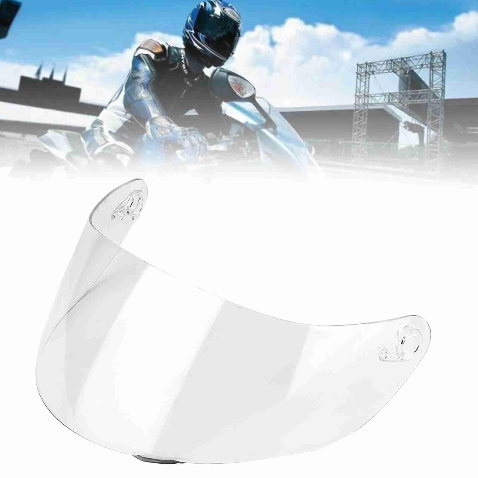Cocoarm Motocyklowy Osłona Twarzy Przyłbica Pełna Twarz PC Materiał Ochrona Przeciwmgielna Antyzarysowa Wymienna dla AGV K1 K3 SV K5 (Przezroczysty)