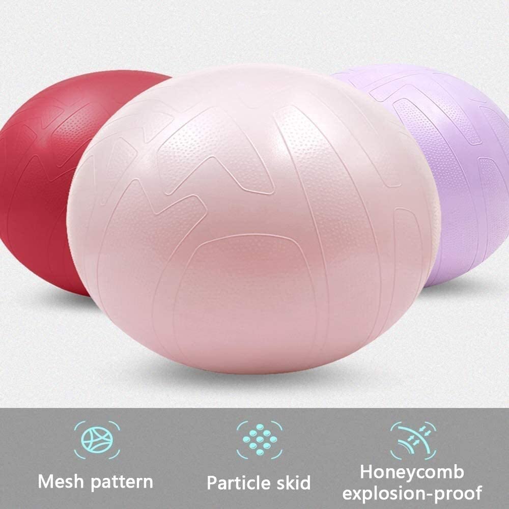 Piłka fitness Piłka do pilatesu Ćwiczenia Piłka do jogi Piłka porodowa Domowa siłownia Biuro Fitness Równowaga Piłka wspomagająca poród(Purple)