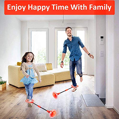 Swing Wheel mit Lichtrad, Kinder Blinkender Springring Fußkreisel, Faltbare Glühender Springender Ball, lustiges… – Bild 8