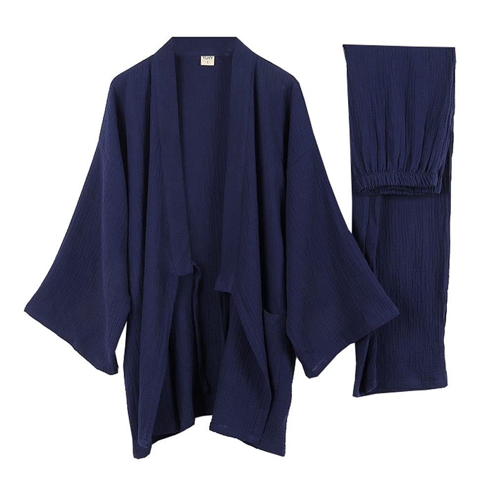 Un-Brand Pigiama da Uomo Giapponese in Stile Kimono, Casual, per la casa, XL