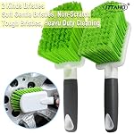 2 Pack Car Wash Brush, Tire Brush for Cleaning Tires, Soft & Stiff Bristle Wheel Cleaner, Car Cleaning Supplies for Wheels, Rims, Carpet, Truck, SUV, Moto, RV, Motorcycle - Image 5