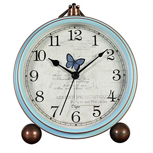 BESPORTBLE Relógio decorativo de mesa de quartzo, estilo náutico, relógio de mesa analógico vintage,