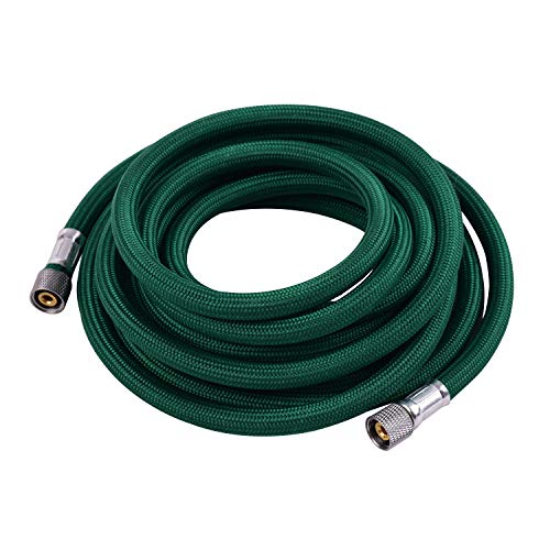 Loijon Tubo de bomba tranÃ§ado com mangueira de aerÃ³grafo tÃªxtil de 3 m / 10 pÃ©s com adaptador de