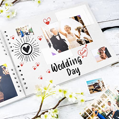 image for Bstorify Square Scrapbook Photo Albums 50 Pages (28 x 22 cm) White Thi