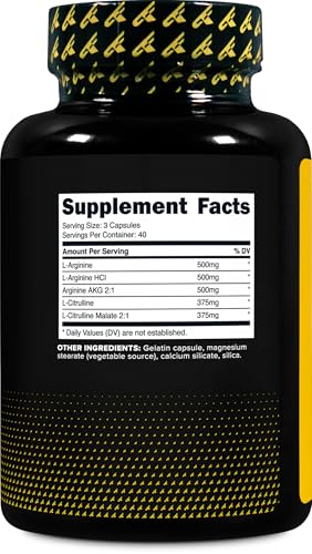 Image of Primaforce Nitric Oxide Booster (2,250mg) 120 Capsules, 40 Servings (Pack of 3)