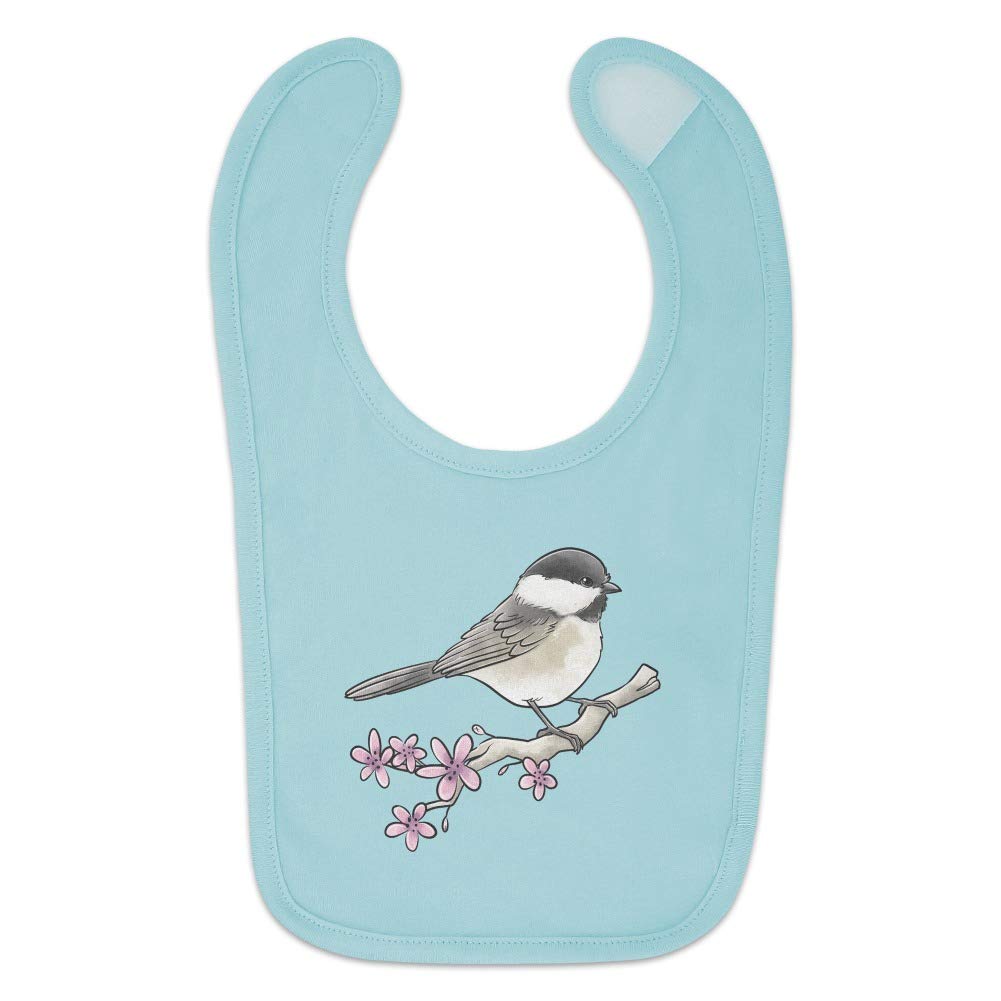 Black-capped Chickadee Watercolor Northeastern Bird Baby Bib