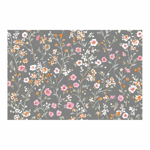 Toile de Fleurs DunPei pour Salon Décoration Murale Élégante Multicolore 80x120cm
