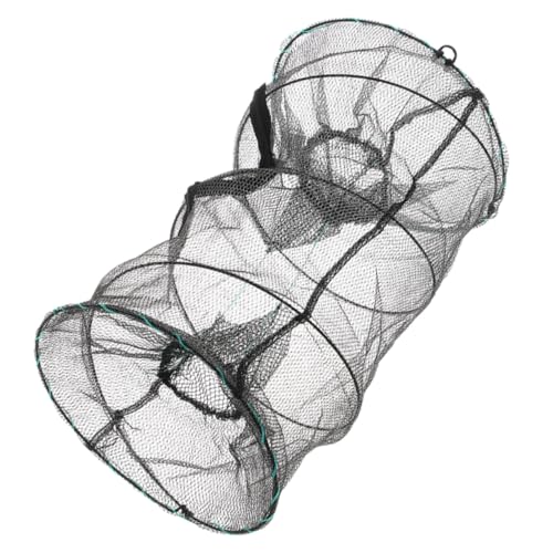healvian 折りたたみ式耐久ファイバーミノートラップ カニ捕りネット 多重編み強化スプリング漁網 軽量収納簡単 アウトドア釣り用捕獲器