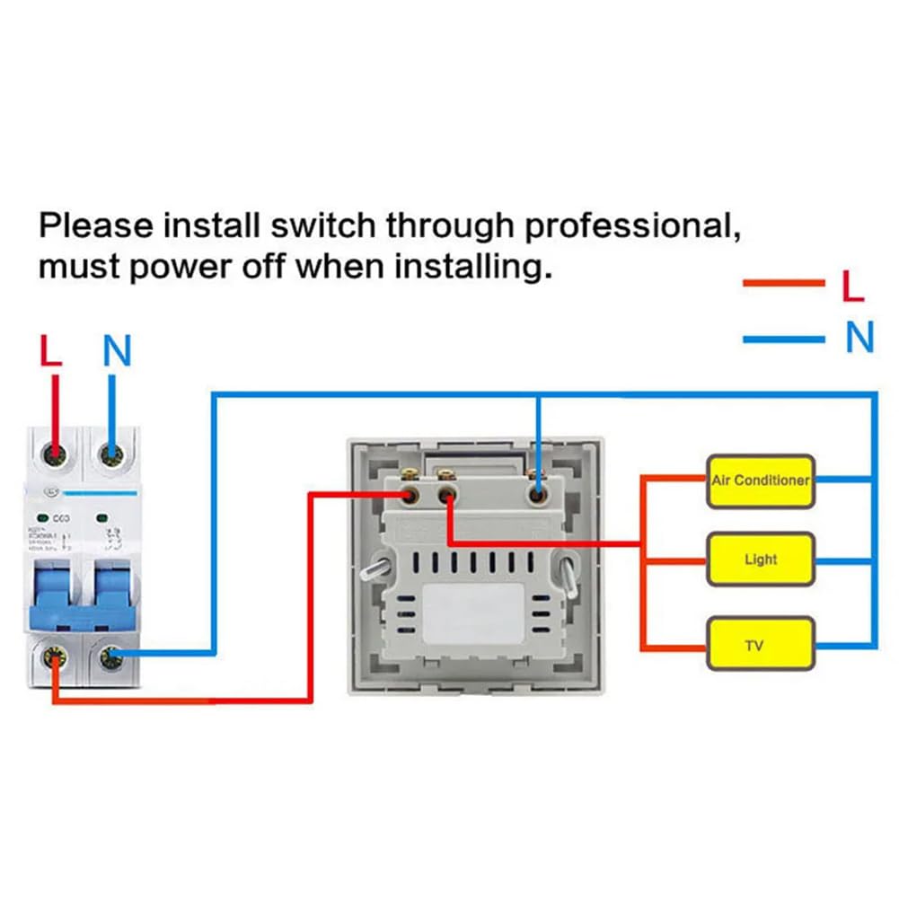 Sweetness Interrupteur d'alimentation pour hôtel - Mise hors tension retardée - Carte à induction à économie d'énergie - Triple - 40 A - Basse fréquence 220 V