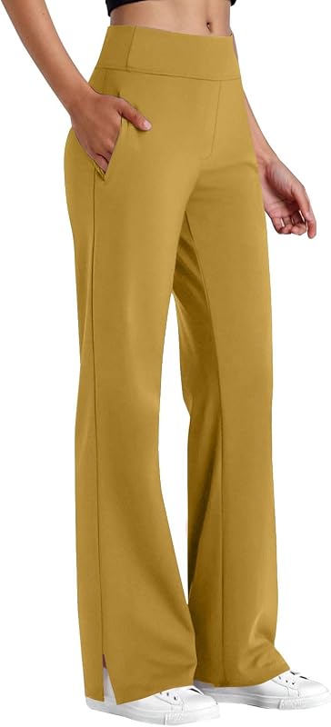Beessbest Dress Pants Womens High Waist Straight Leg Work Pants