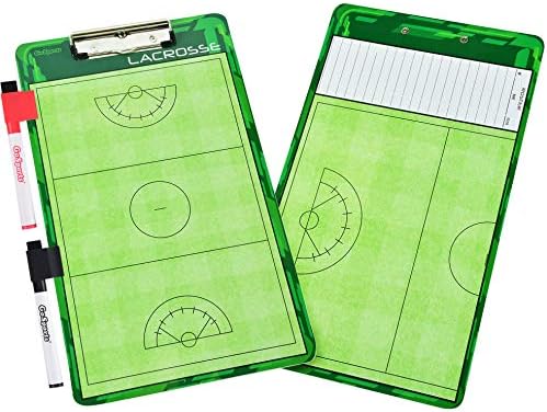 GoSports Women's Lacrosse Coaches Board, Double Sided Dry Erase Surface with 2 Pens