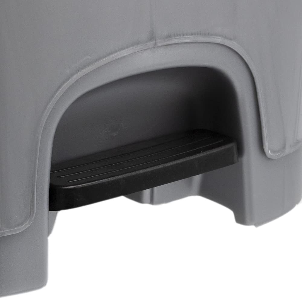 CABLEPELADO -Cubo de Basura con Apertura de Pedal 50 litros, para vivienda - Cubo Ligero y Resistente, Apto para reciclaje y almacenaje - PP - plástico, color gris