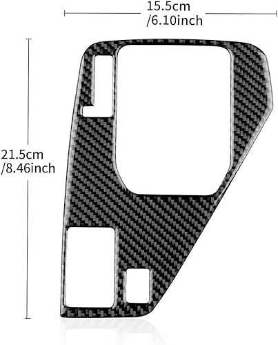 Miniatura 7 de AIRSPEED Para Subaru Crosstrek 2024 Cubierta del panel de cambio de marchas Consola central Interior de fibra de carbono suave, Negro