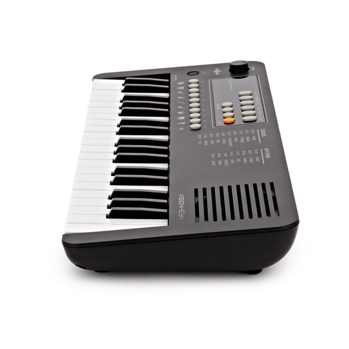 VISIONKEY-1 Mini Teclado Digital 37 Teclas para Niños y Principiantes | Piano Eléctrico de Mini Teclas con Auriculares, 3 Octavas, 100 Sonidos y Ritmos, USB-C o Pilas, Negro
