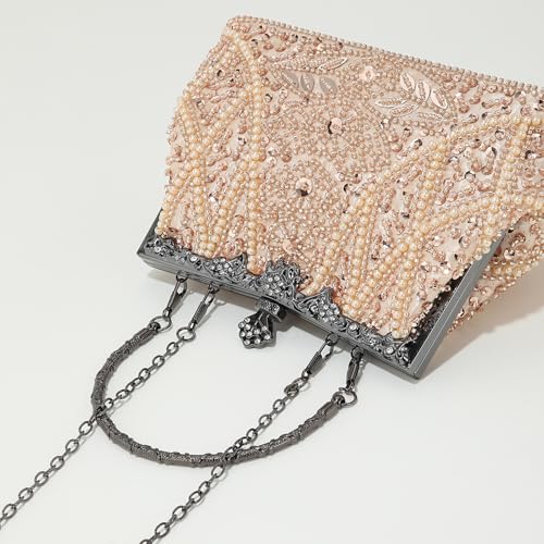 Sac de soirée avec perles de luxe pour mariage et grands cocktails chic