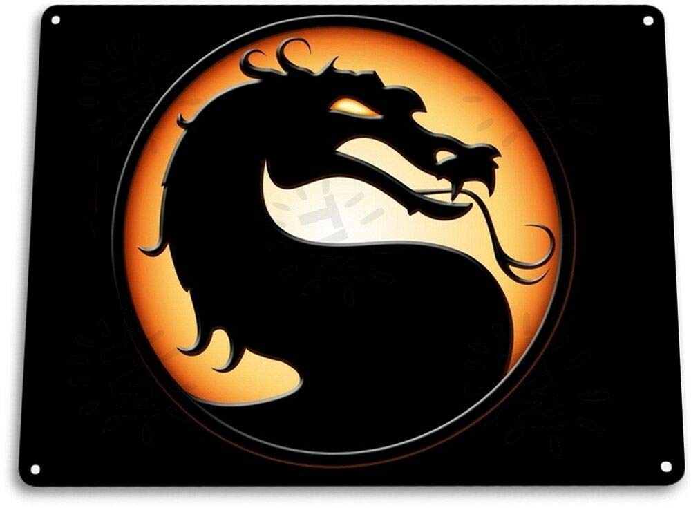 Keviewly Mortal Kombat Classic Fight Arcade Marquee Game Room Wall Decor Large - 8"X12" Tin Metal Sign