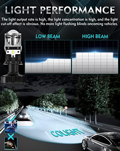 CO LIGHT LED Headlight Bulb 18000LM 70W 6000K Cool White Upgraded Chip Extremely Bright 9005 LED Bulbs Mini Design CANBus Error Free All-in-One Halogen Xenon Conversion Kit, Pack of 2